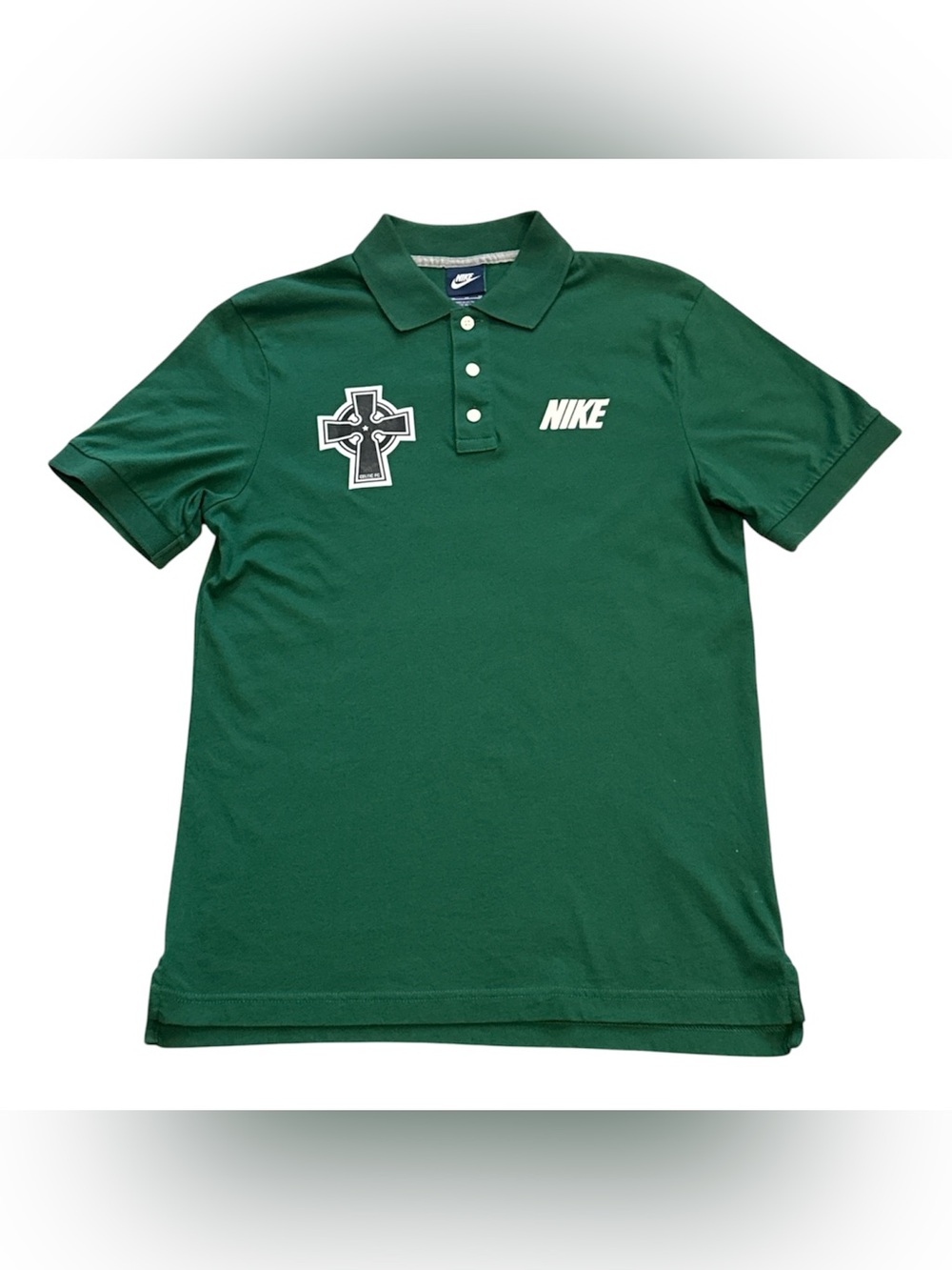 Vintage Nike Celtic FC Football Club Soccer Green Short Sleeve Polo Mens Medium